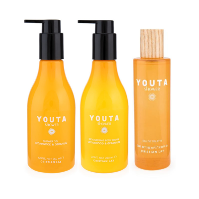 Cristian Lay | Conjunto Youta Shower: Gel duche + Creme corporal + Eau de Toilette