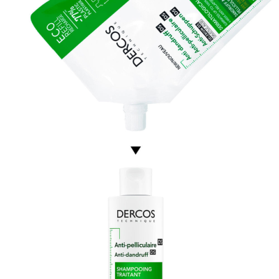 Dercos Technique Ecorefill Champô Anti-caspa para Cabelos Secos 500ml