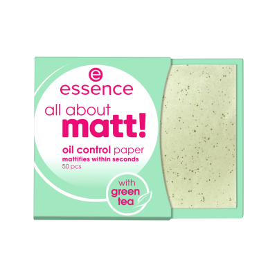 essence | Papel anti-oleosidade com Chá Verde "All About Matt" 50 folhas