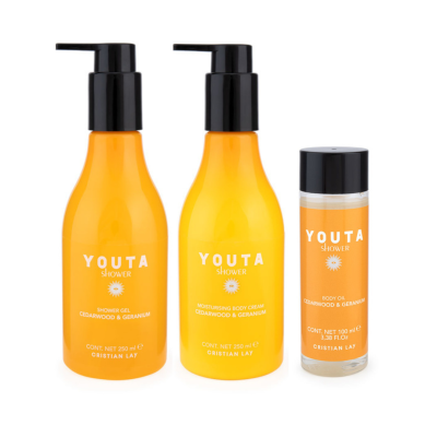 Cristian Lay | Conjunto Youta Shower: Gel duche + Creme corporal + Óleo seco