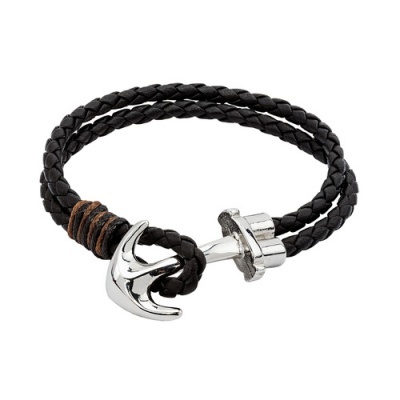 Cristian Lay | Pulseira de couro âncora homem