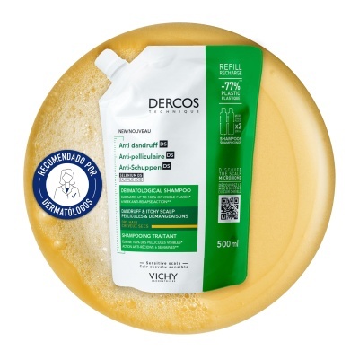 Dercos Technique Ecorefill Champô Anti-caspa para Cabelos Secos 500ml