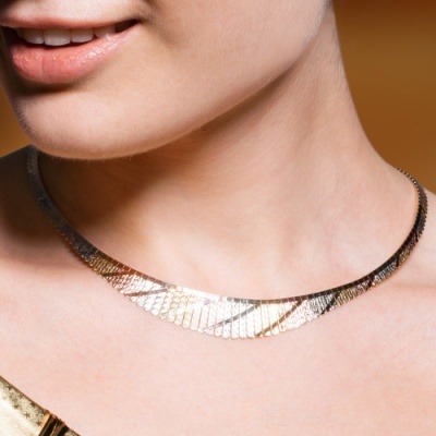 Gargantilha pliegues tricolor Gargantilha pliegues tricolor