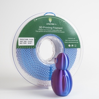 PLA SILK Rose Red + Sky Blue - Diâmetro 1,75mm (1kg) - Lotactree