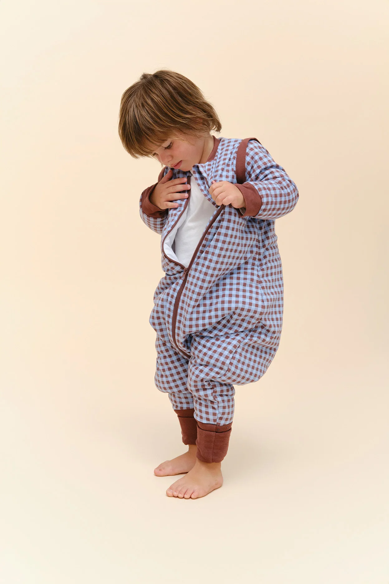 Macacão de Dormir Molis&Co VICHY BROWN & BLUE TOG 2,5