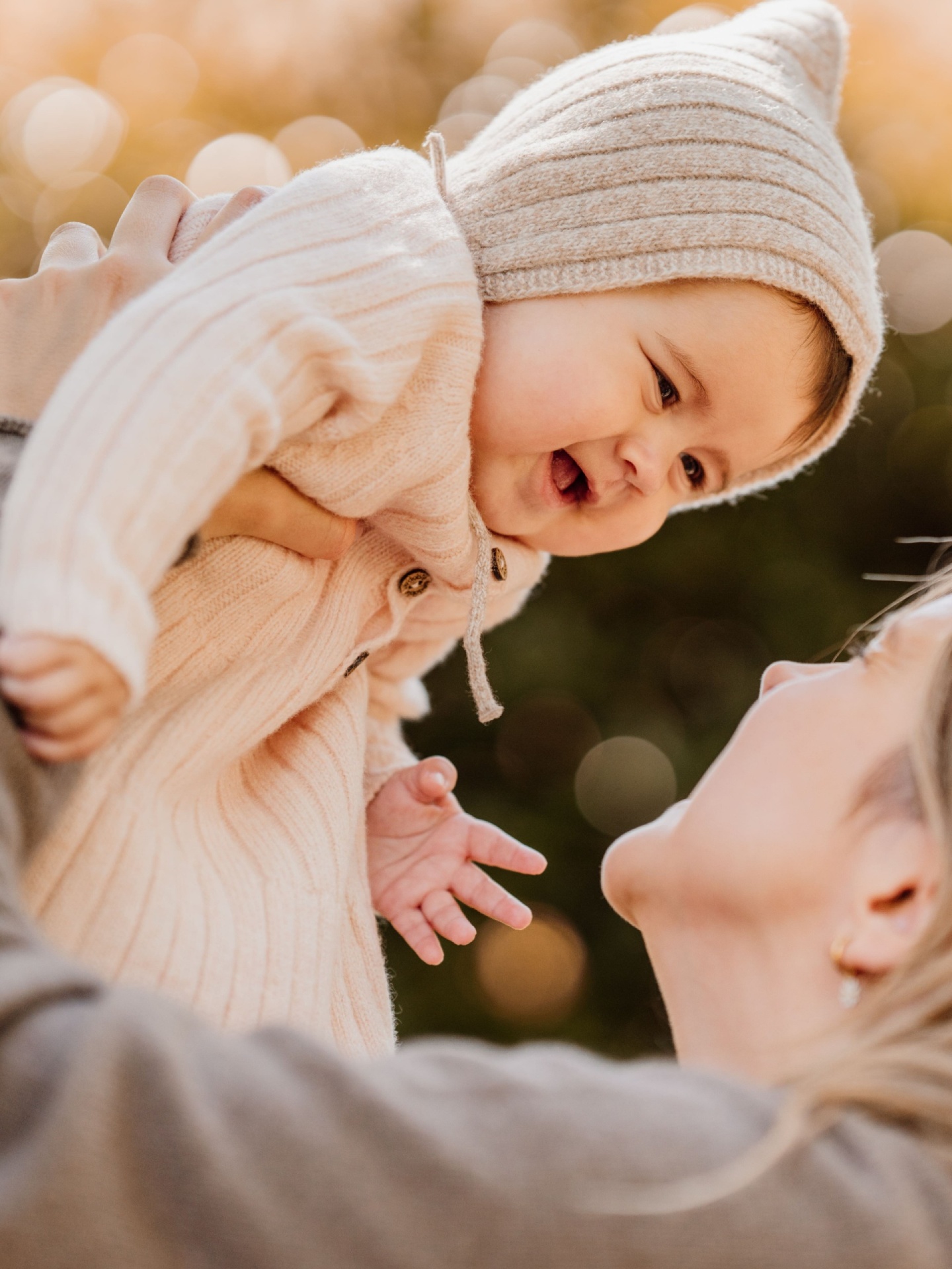 Touca tricotada de lã