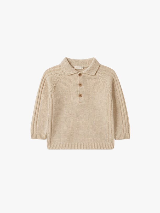 CAMISOLA TRICOTADA LÃ - BEGE