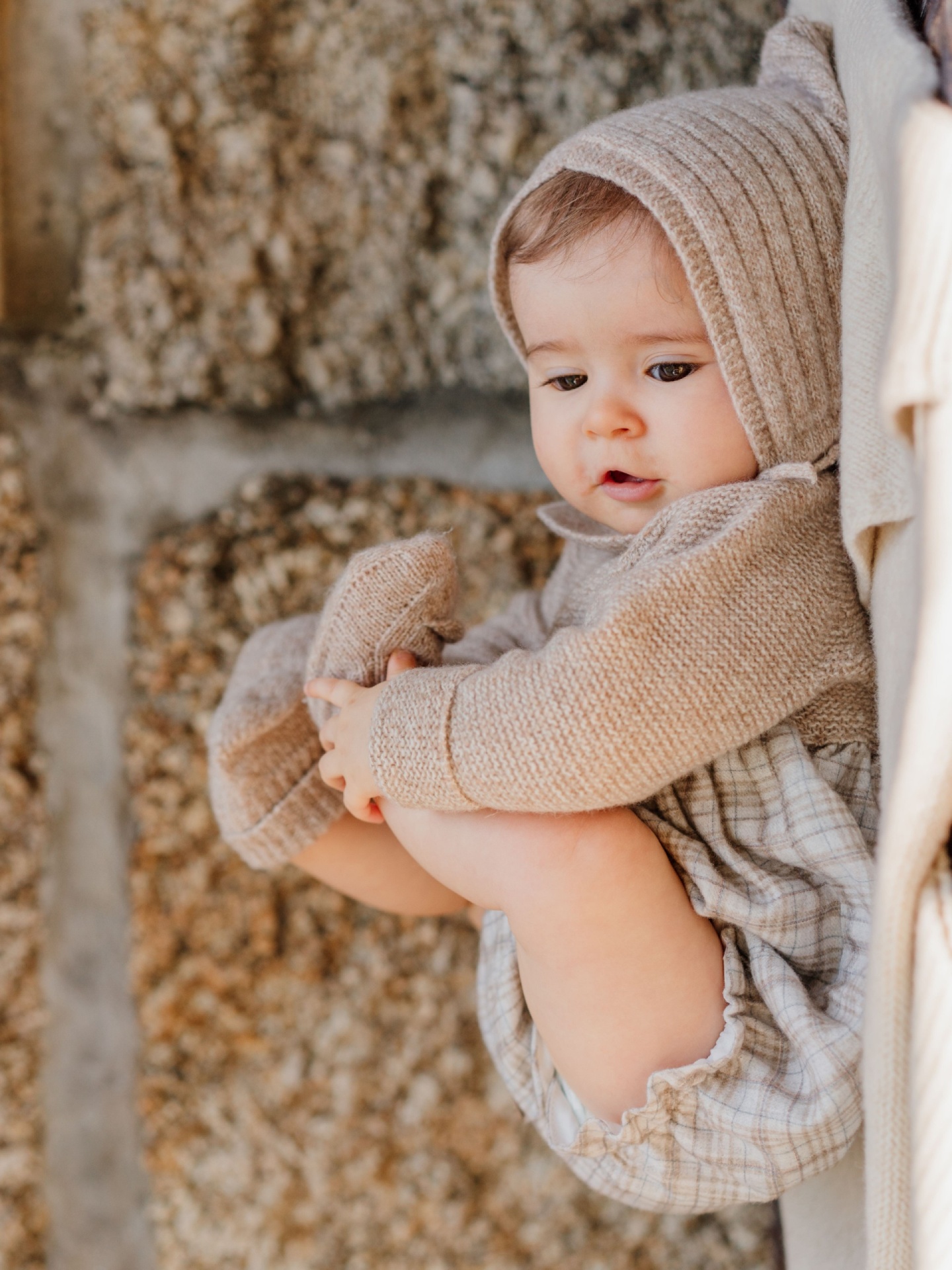 Fofo manga comprida padrão xadrez