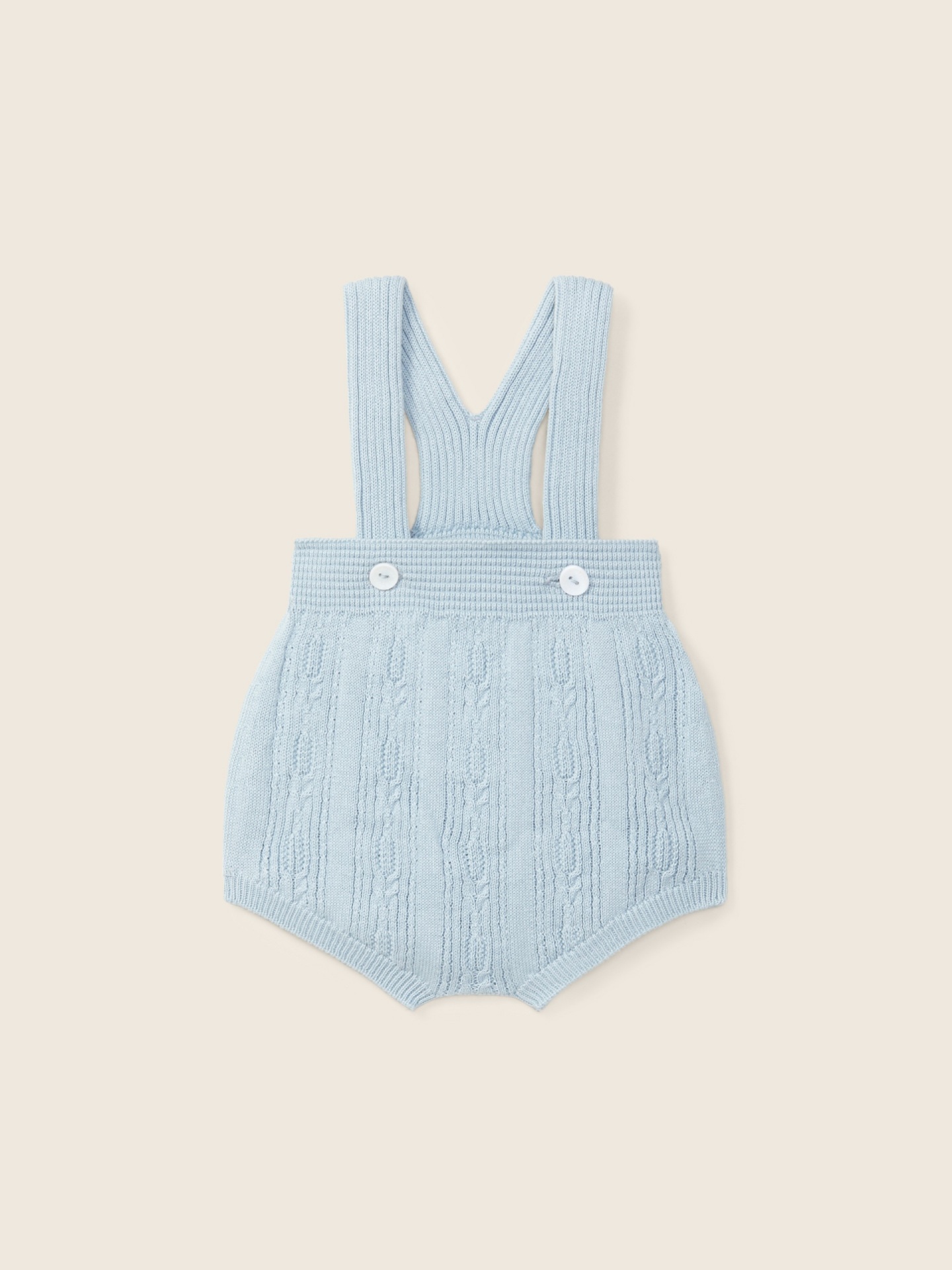 Fofo de alças tricotado em algodão orgânico