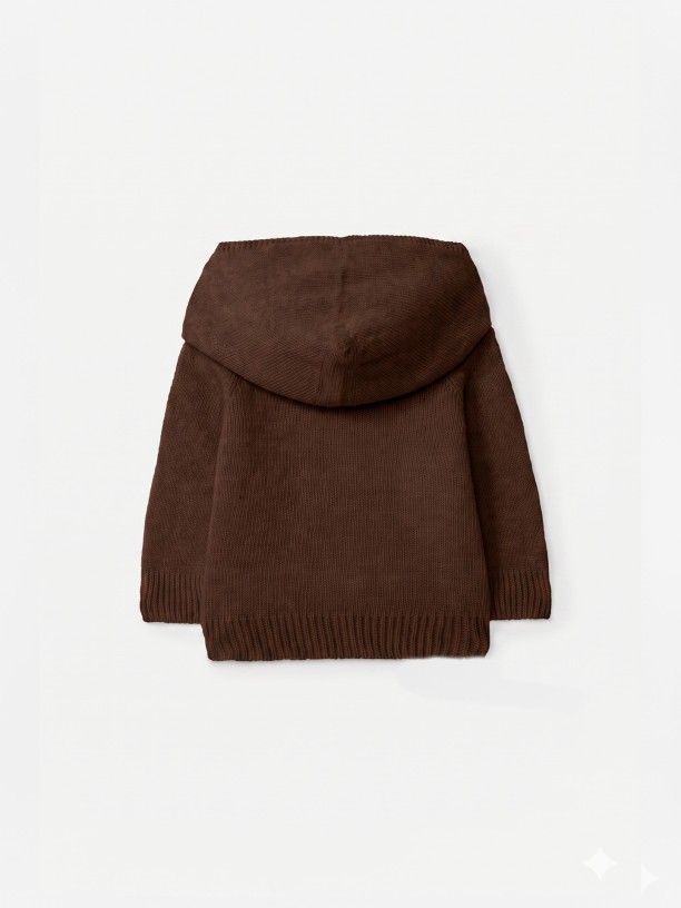 CAMISOLA TRICOTADA LÃ - CASTANHO