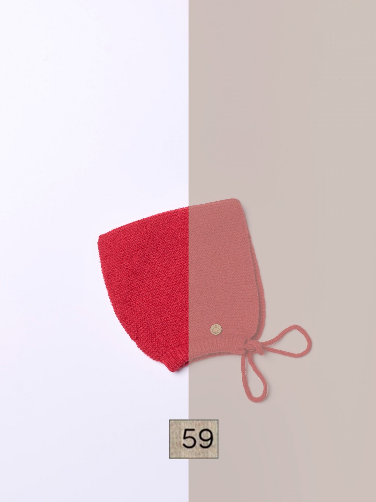 Touca tricotada de lã