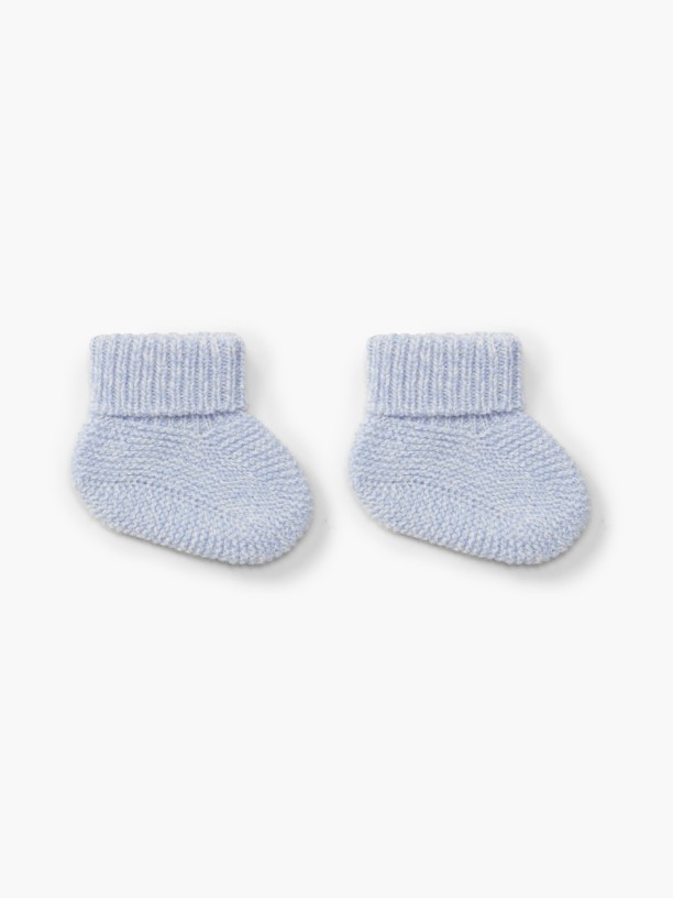 CARAPINS TRICOTADOS DE LÃ - AZUL MOULINÉ