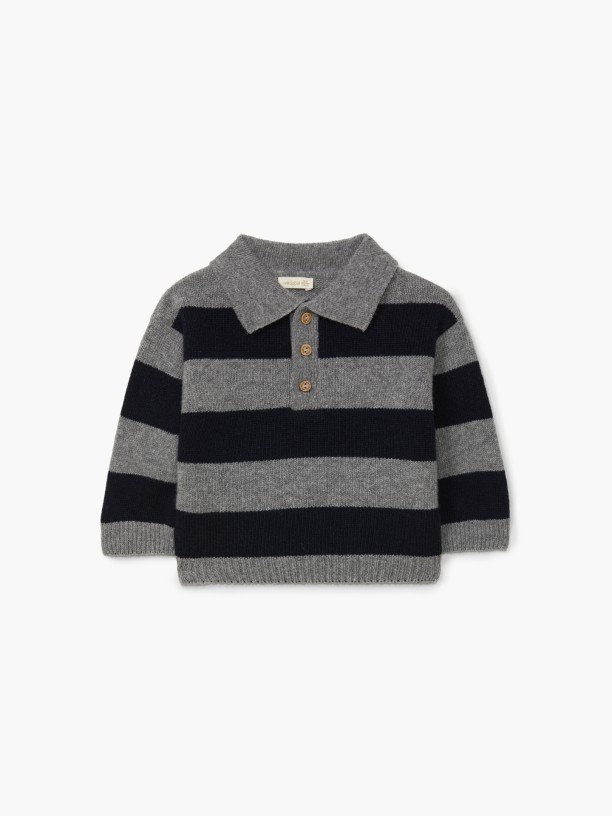 CAMISOLA POLO TRICOTADA - CINZA MÉDIO