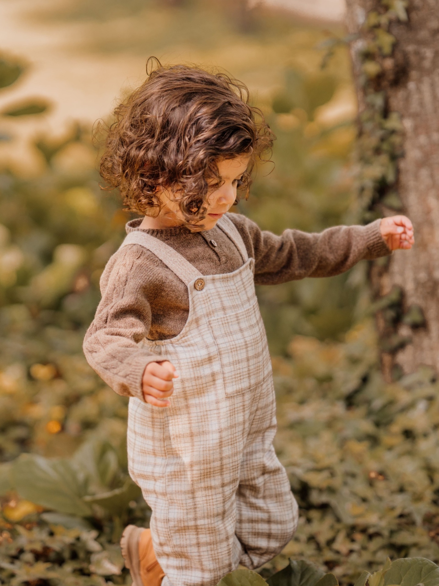 Jardineiras padrão xadrez