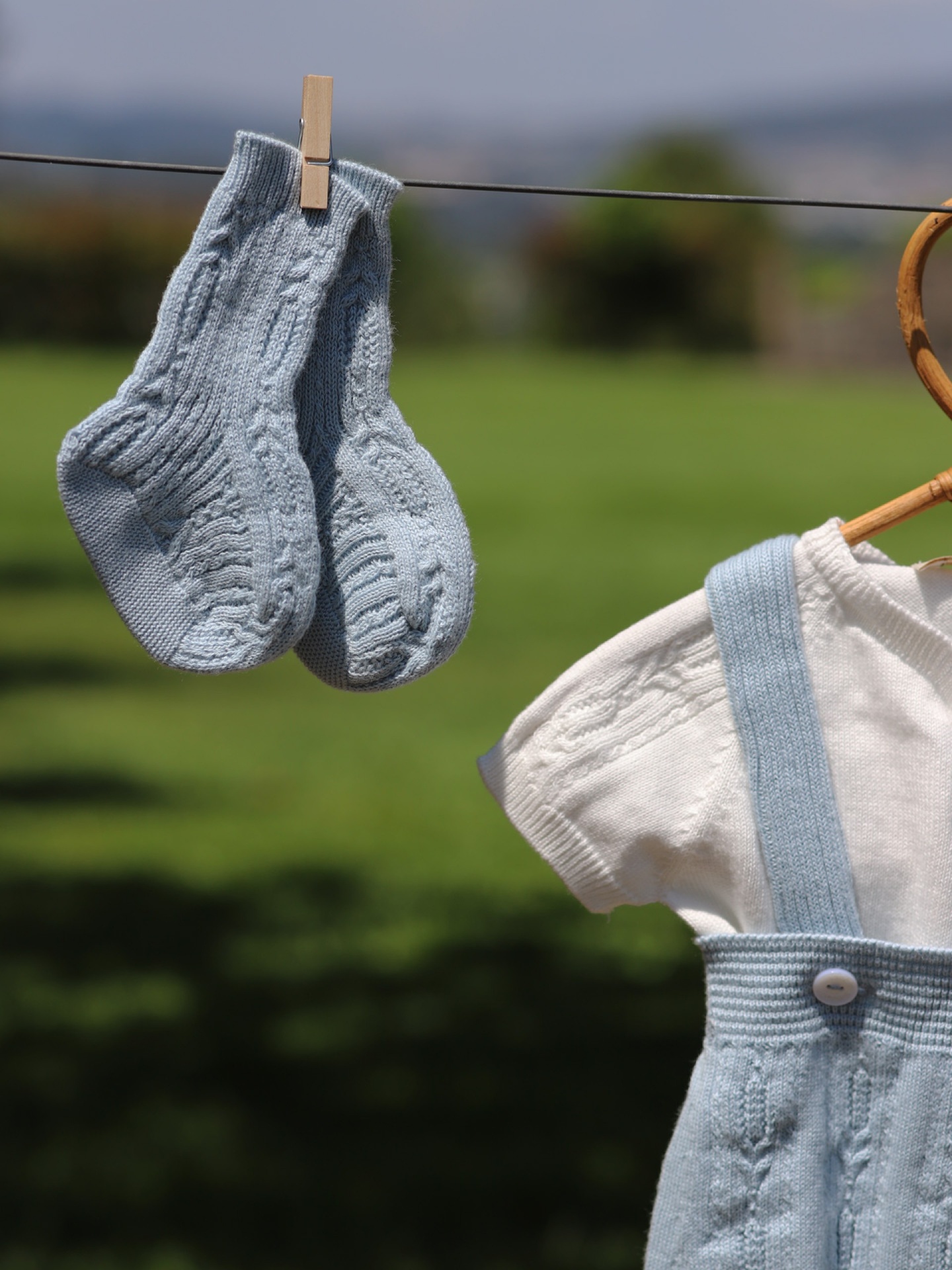 Fofo de alças tricotado em algodão orgânico