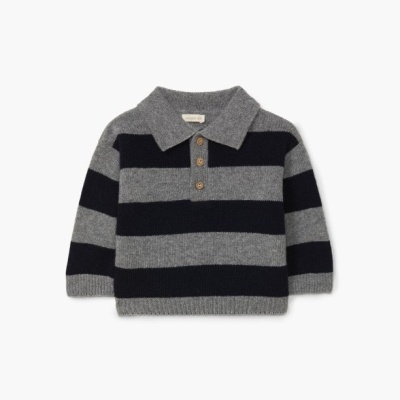 CAMISOLA POLO TRICOTADA - CINZA MÉDIO