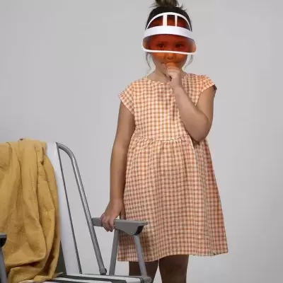 VESTIDO MATILDA CHECKS RUST