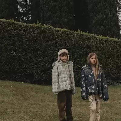 Casaco Garbo&Friends Prune Check Puffer