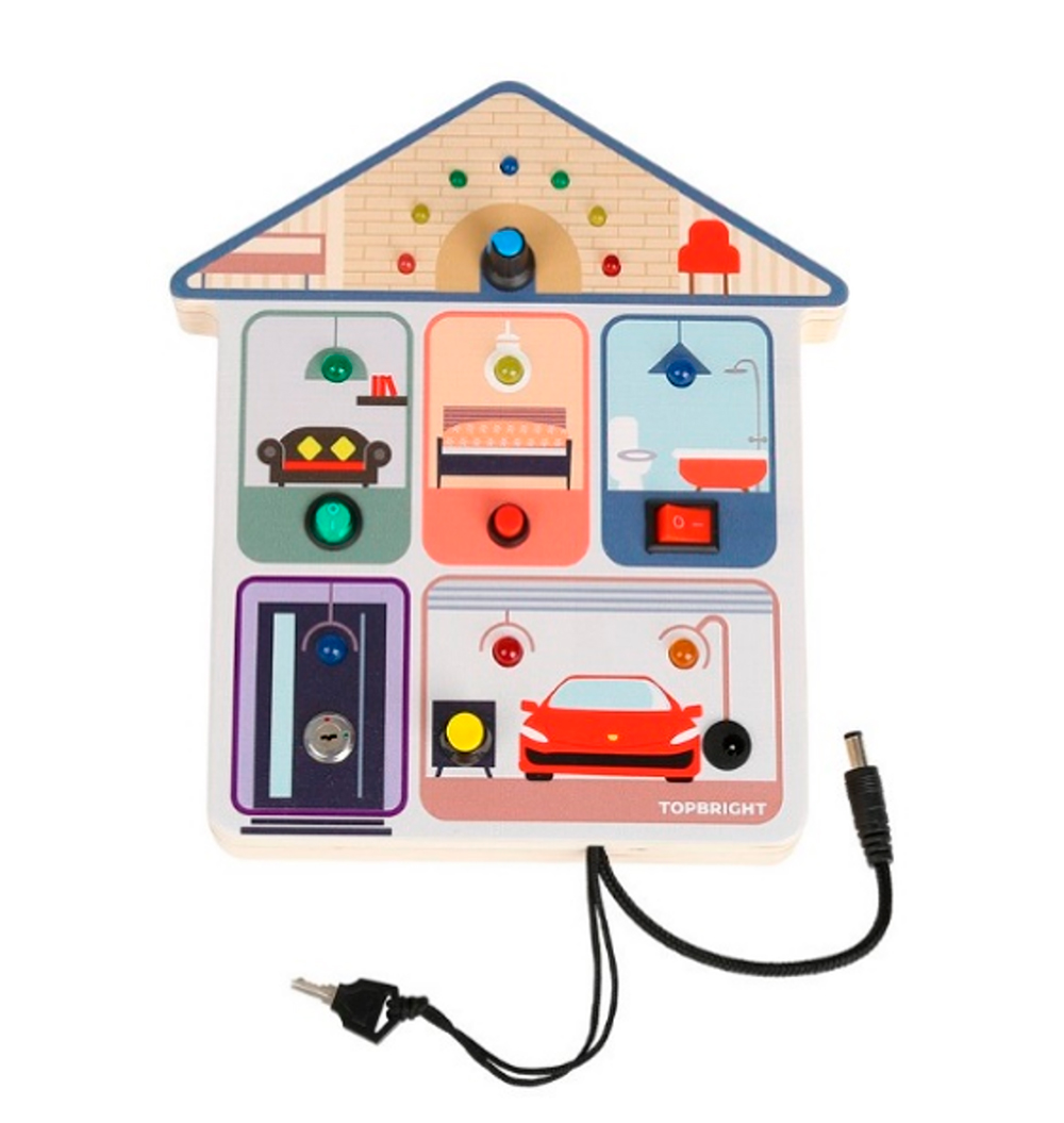 TopBright Busy Board House Montessori com Luzes TopBright Busy Board House Montessori com Luzes
