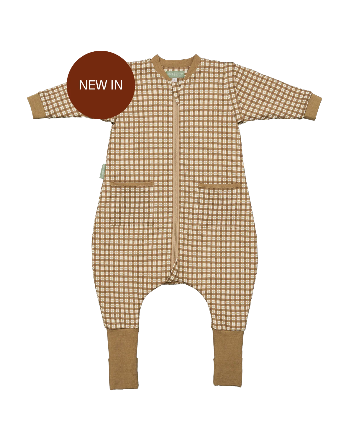 MOLIS&CO Saco de Dormir com Pernas e Mangas Brown Checks TOG 1 MOLIS&CO Saco de Dormir com Pernas e Mangas Brown Checks TOG 1