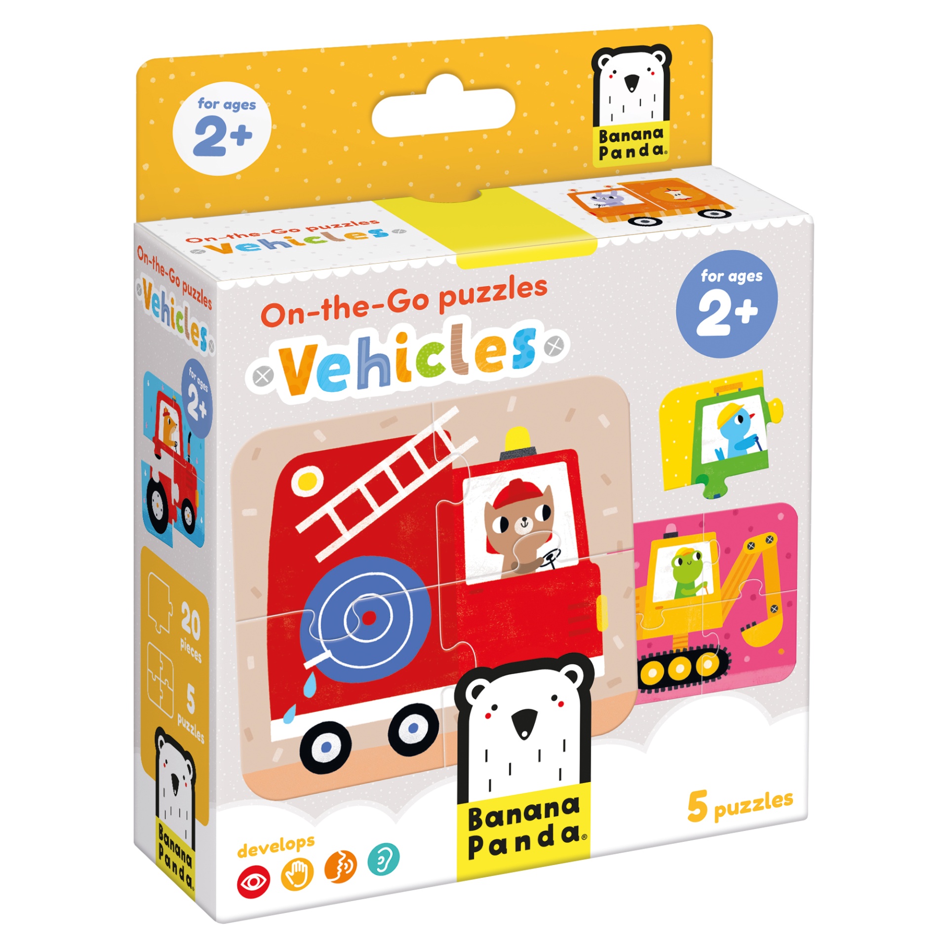 Banana Panda Puzzle On-The-Go Veículos 2 anos Banana Panda Puzzle On-The-Go Veículos 2 anos