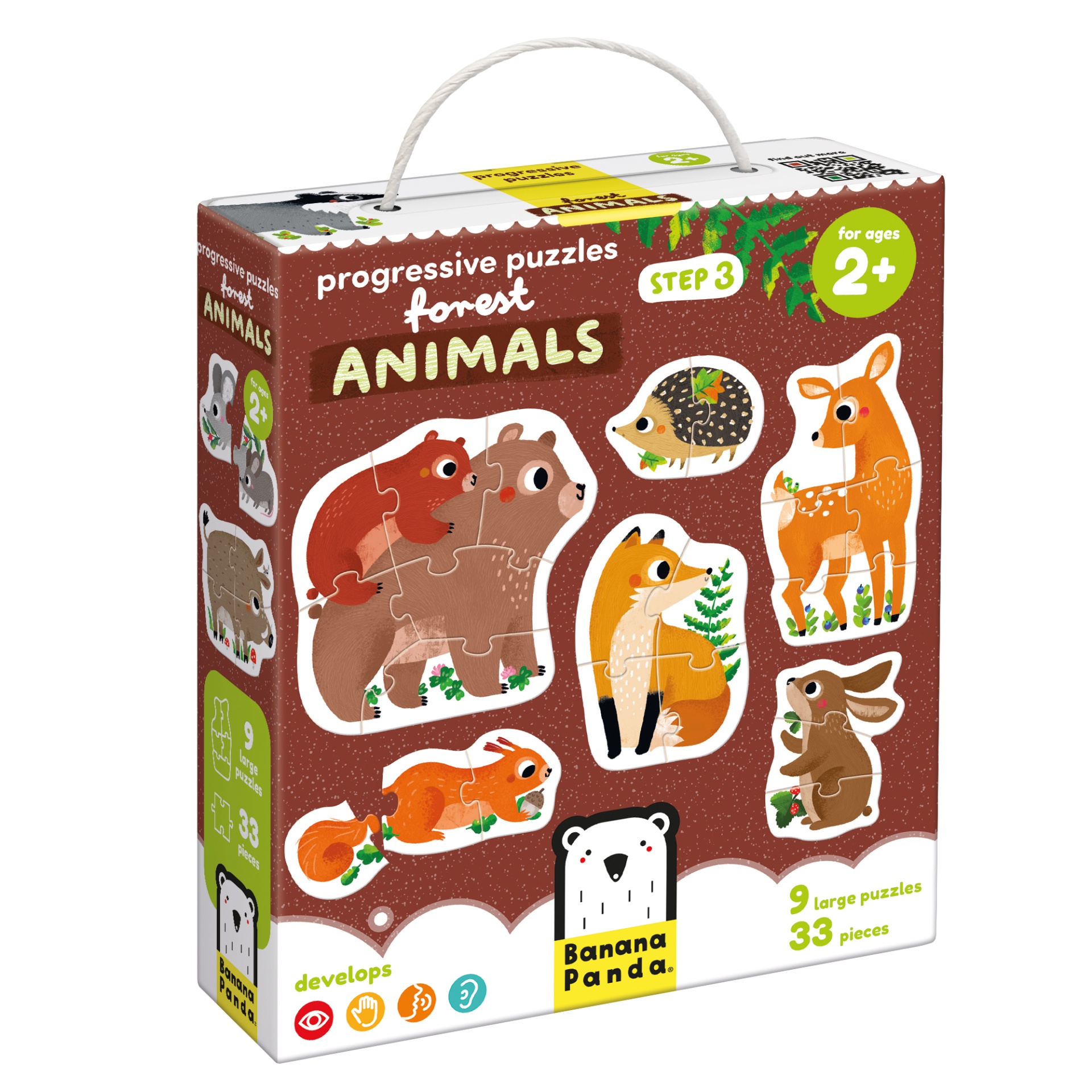 Banana Panda 2x Puzzle Animais da Floresta + 2 Anos Banana Panda 2x Puzzle Animais da Floresta + 2 Anos