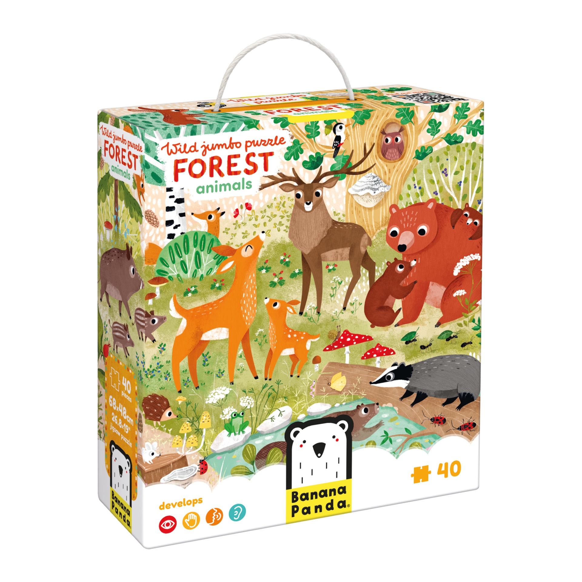 Banana Panda Puzzle 40 Peças - Animais da Floresta Banana Panda Puzzle 40 Peças - Animais da Floresta