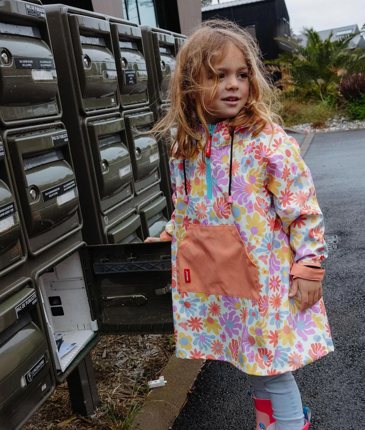 Hello Hossy Poncho de Chuva Retro Flowers Hello Hossy Poncho de Chuva Retro Flowers