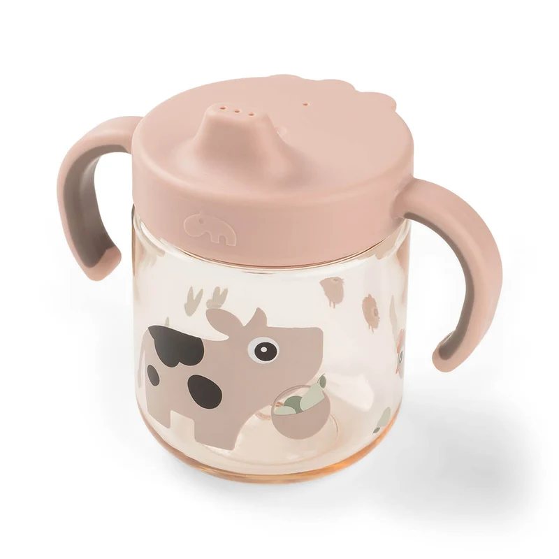 Done By Deer Copo de Aprendizagem Tiny Farm Rosa Done By Deer Copo de Aprendizagem Tiny Farm Rosa