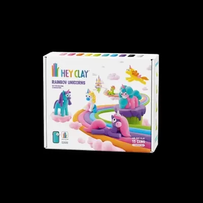 Hey Clay Animals Pasta de Modelar Unicórnios