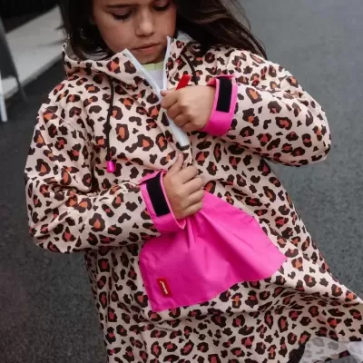 Hello Hossy Poncho de Chuva Léopard