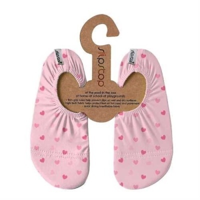 Slip Stop Sapatos de Banho Antideslizantes Corações Rosa