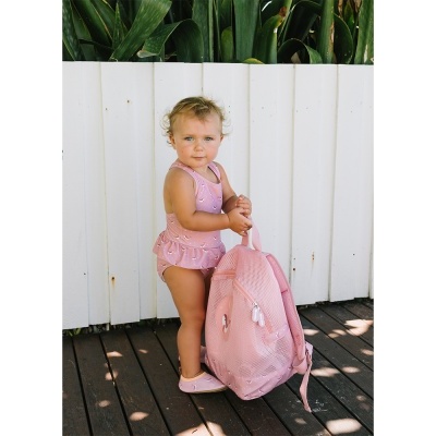 Monnëka Mochila Infantil Anti-Areia Whale Pink