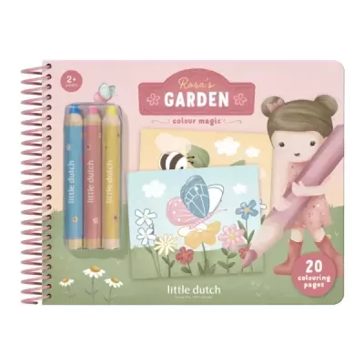 Little Dutch Livro Colour Magic Rosa’s Garden