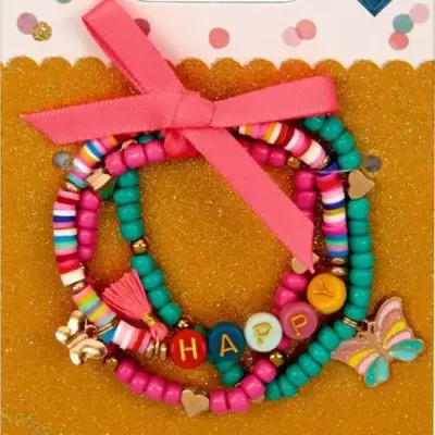 Spiegelburg Conjunto de 3 Pulseiras Coloridas com Borboleta