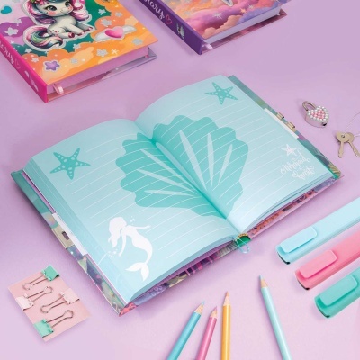 Diário com Cadeado Sereia