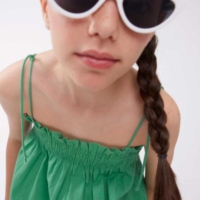 Compania Fantastica Mini Vestido de Alças Verde