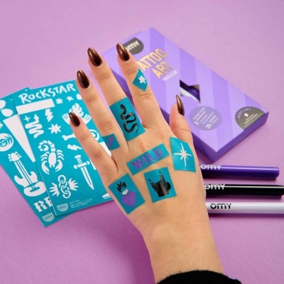 OMY Canetas de Tatuagem Temporária Rock Club