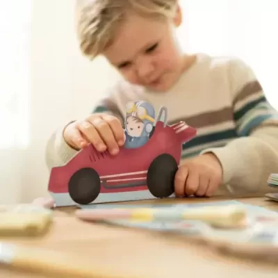 Little Dutch Livro de Recorte com Tesoura Garagem