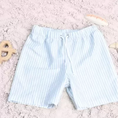 Swim Essentials Calções de Banho Azul Riscado