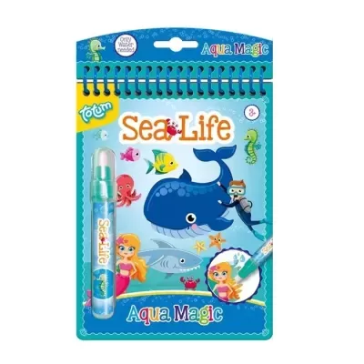 Totum Livro de Colorir com Água Sea Life
