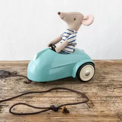 Maileg Carro Retro Azul Claro Para Ratinhos