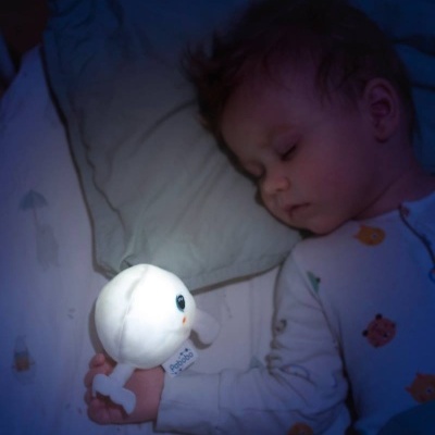 Pabobo Mini Peluche com luz Baleia