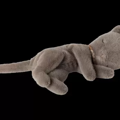 Maileg Gatinho Peluche Pequeno a Dormir Cinza