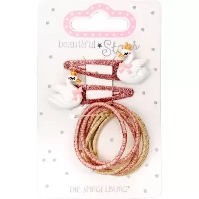 Spiegelburg Ganchos e Elásticos para o Cabelo Cisne