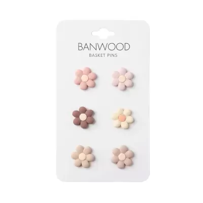 Banwood Basket Pins Flores