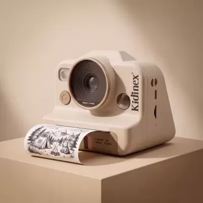 Kidinex Máquina Fotográfica Instantânea KidSnap Bege Kidinex Máquina Fotográfica Instantânea KidSnap Bege
