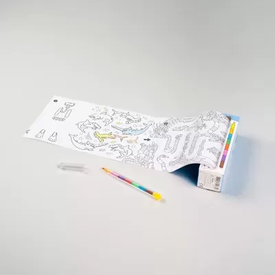 OMY Pocket Games Mini Rolo de Colorir Oceano