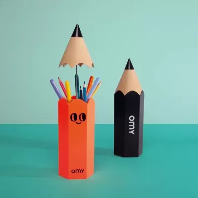 OMY Porta Lápis Gigante Laranja