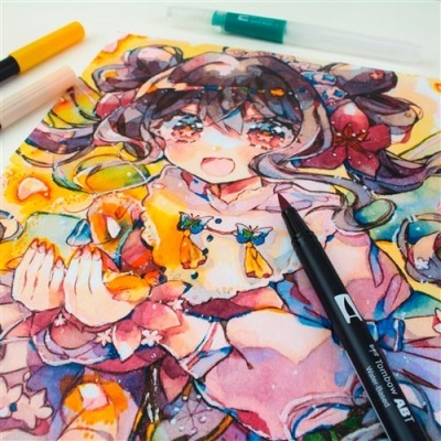 Tombow Marcadores Dual Brush Pens Manga Flowers